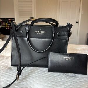 Kate Spade Black Satchel and Wallet Set